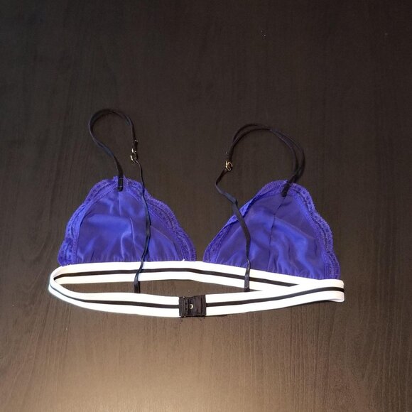 NWOT Honeydew Intimates Blue Floral Lace Bralette M - Picture 3 of 9